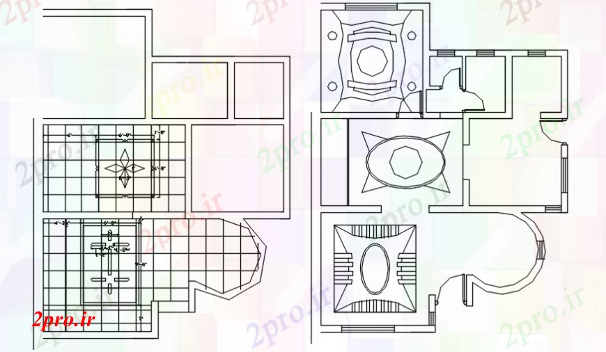 دانلود نقشه بلوک ، آرام ، نماد طراحی سقف خانه (کد106325)