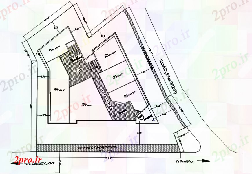 دانلود نقشه هایپر مارکت - مرکز خرید - فروشگاه از پروژه تجاری 31 در 38 متر (کد106360)