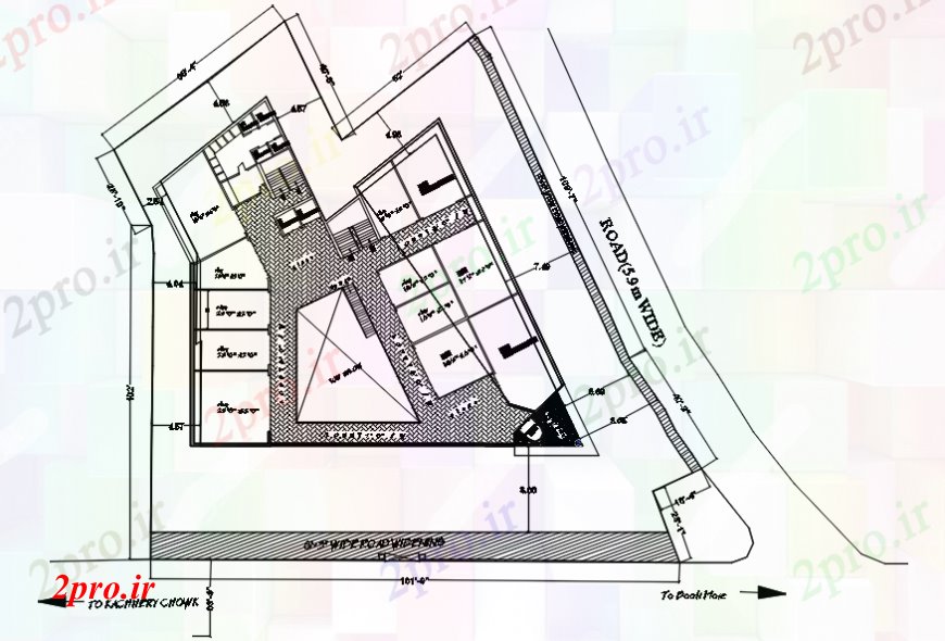 دانلود نقشه هایپر مارکت - مرکز خرید - فروشگاه مرکز تجاری 12 در 13 متر (کد106364)