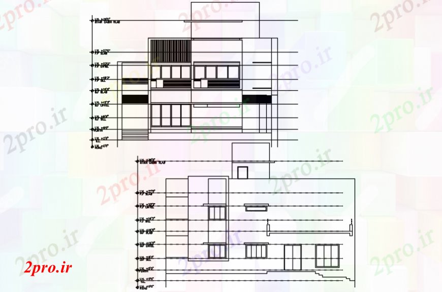 دانلود نقشه مسکونی ، ویلایی ، آپارتمان از نماات اقامت 32 در 63 متر (کد106368)