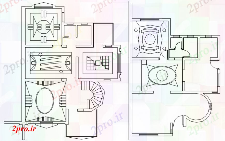 دانلود نقشه بلوک ، آرام ، نماد طراحی سقف خانه طراحی (کد106376)