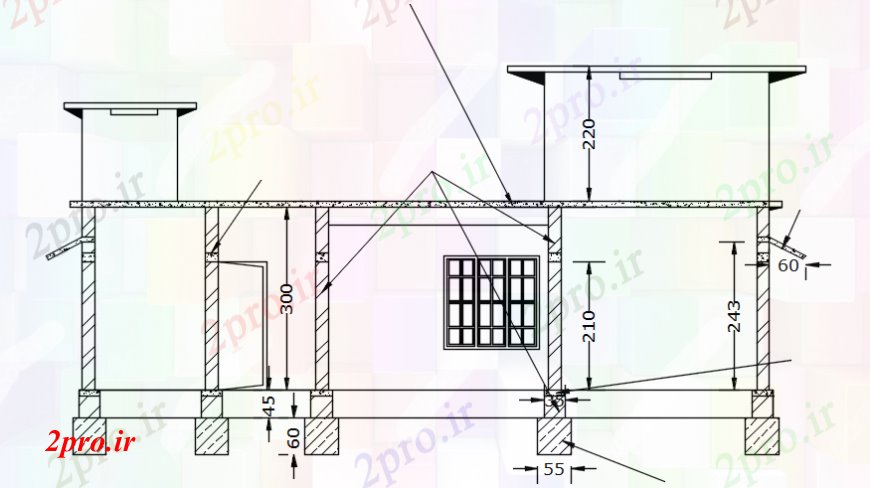 دانلود نقشه مسکونی  ، ویلایی ، آپارتمان  بخش از خانه مسکونی (کد106390)