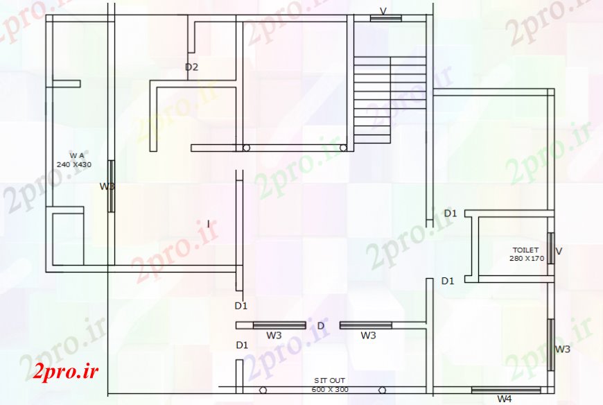 دانلود نقشه مسکونی  ، ویلایی ، آپارتمان  خانه گزینه های طرحی بندی کف   (کد106416)