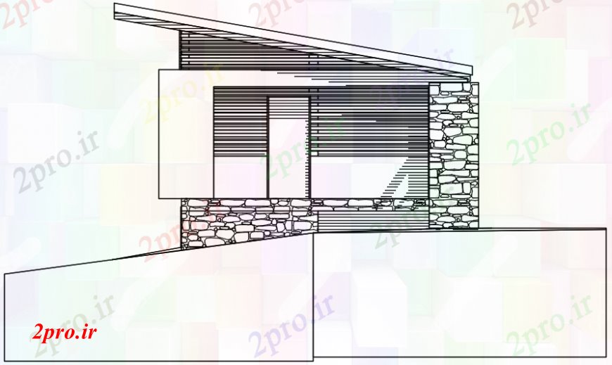 دانلود نقشه مسکونی  ، ویلایی ، آپارتمان  در معرض نما مواد از خانه   (کد106422)