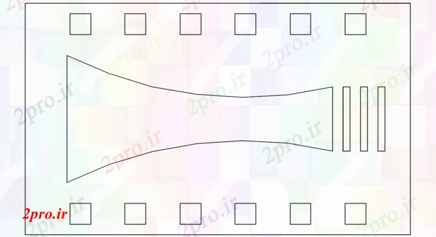 دانلود نقشه جزئیات طراحی در و پنجره  قابسازی جزئیات از درب (کد106464)