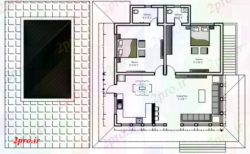 دانلود نقشه مسکونی  ، ویلایی ، آپارتمان  طرحی معماری خانه (کد106481)