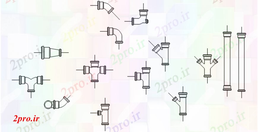 دانلود نقشه جزئیات لوله کشی جزئیات بهداشتی   (کد106491)