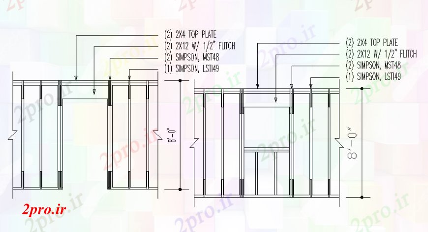 دانلود نقشه جزئیات ساخت و ساز  بلوک دیدگاه ساخت و ساز طراحی  چیدمان  اتوکد (کد106493)