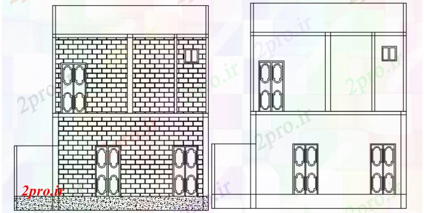 دانلود نقشه مسکونی ، ویلایی ، آپارتمان بخش از یک طراحی خانه اتوکد 31 در 60 متر (کد106502)