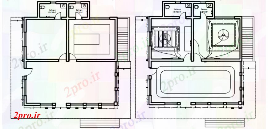 دانلود نقشه مسکونی ، ویلایی ، آپارتمان طراحی سقف جزئیات 76 در 119 متر (کد106518)