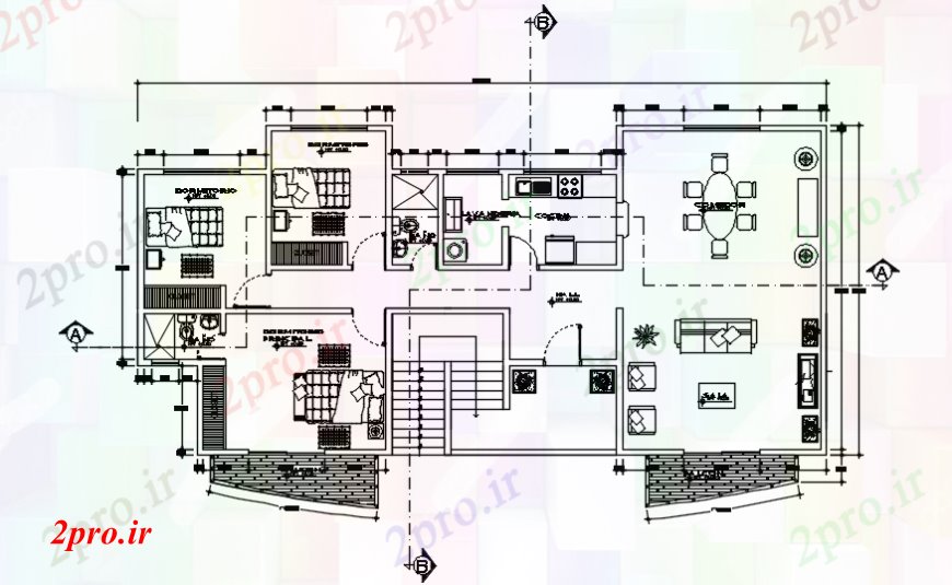 دانلود نقشه مسکونی  ، ویلایی ، آپارتمان  طراحی طرحی از سه خانه BHK  دو بعدی    اتوکد (کد106638)