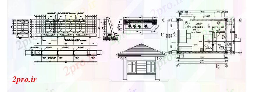 دانلود نقشه حمام مستر نما اتاق خواب تک، برنامه ریزی و  ساختار طراحی جزئیات (کد106645)