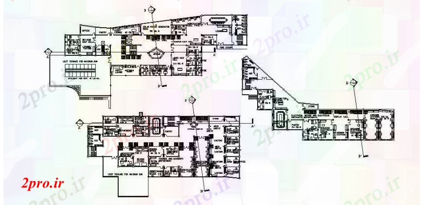 دانلود نقشه ساختمان اداری - تجاری - صنعتی سر شرکت ساختمان سه ماهه طرحی طبقه توزیع طراحی جزئیات 16 در 72 متر (کد106684)