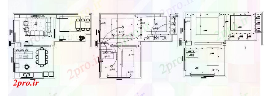 دانلود نقشه مسکونی ، ویلایی ، آپارتمان طراحی خانه، برق و ساختار طراحی جزئیات 8 در 10 متر (کد106691)