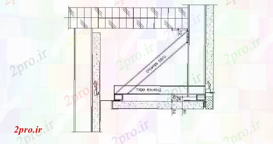 دانلود نقشه جزئیات طراحی در و پنجره  قاب درب و اقتران ساختار جزئیات طراحی   (کد106698)