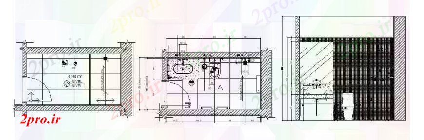 دانلود نقشه حمام مستر بخش حمام خانه، برنامه ریزی و نصب و راه اندازی (کد106701)