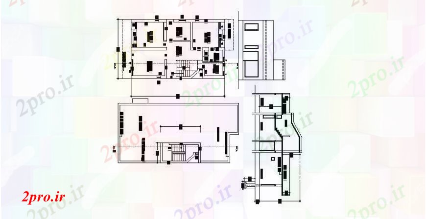 دانلود نقشه مسکونی  ، ویلایی ، آپارتمان  خانه بخش برش، طراحی و  ساختار طراحی جزئیات (کد106719)