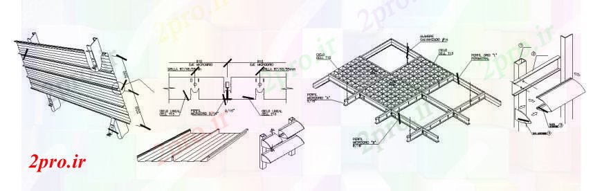 دانلود نقشه طراحی جزئیات ساختار هتل بخش سقف کابین و ساختار سازنده جزئیات طراحی   (کد106841)