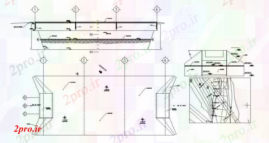 دانلود نقشه جزئیات ساخت پل سمت پل و صفحه  بخش سازنده طراحی جزئیات  (کد106889)