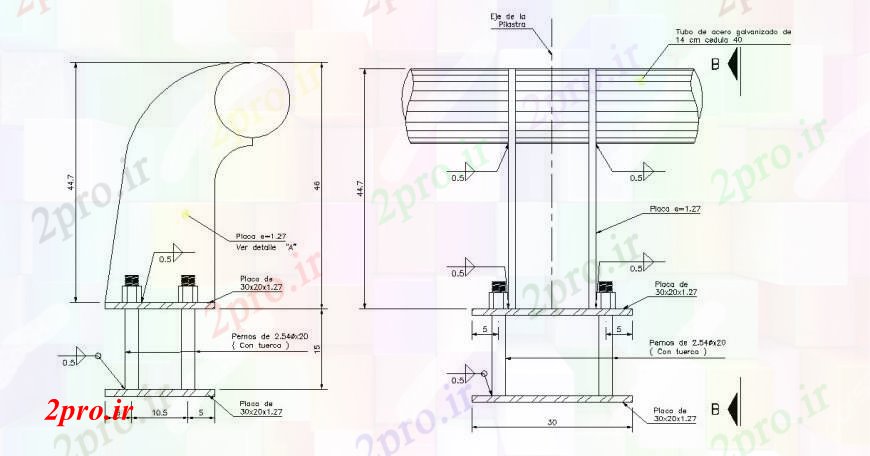 دانلود نقشه جزئیات ساخت پل مبنایی برای پل، بخش و ساخت و ساز طراحی جزئیات  (کد106891)