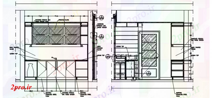 دانلود نقشه آشپزخانه  سایبان بلوک نما آشپزخانه  (کد106898)