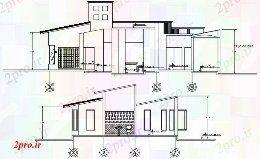 دانلود نقشه مسکونی  ، ویلایی ، آپارتمان  طراحی  دو بعدی  واحد خانه مقطعی واحد  اتوکد (کد106910)