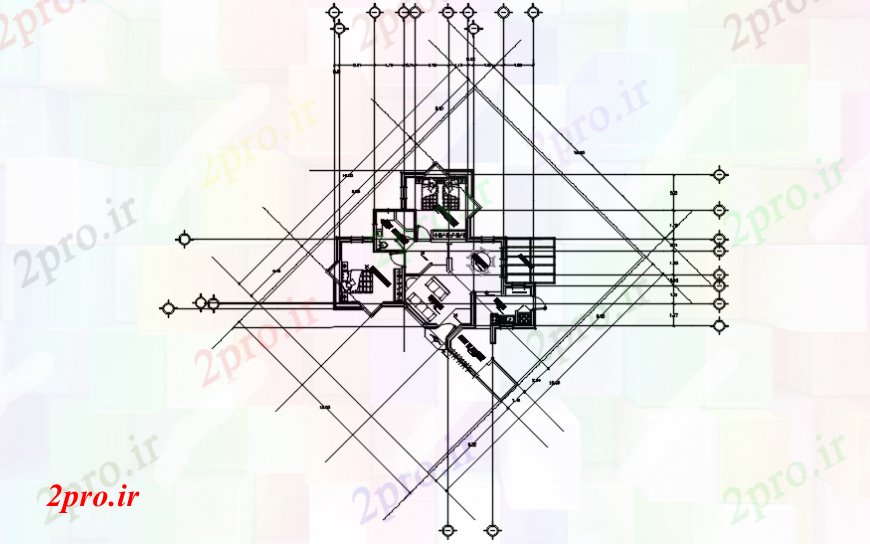 دانلود نقشه مسکونی  ، ویلایی ، آپارتمان  طراحی آپارتمان   مسکن دو بعدی  نظر طرحی    (کد106915)