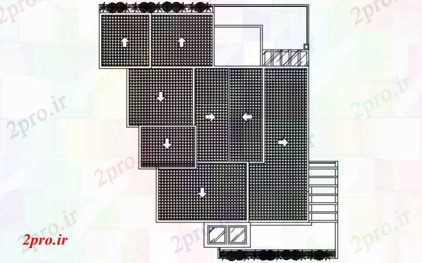 دانلود نقشه جزئیات ساخت و ساز طراحی طرحی سقف دو بعدی 19 در 26 متر (کد106926)