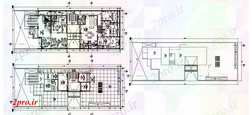 دانلود نقشه بیمارستان - درمانگاه - کلینیک طرحی طبقه و نقشه پوشش جزئیات طراحی سه دان بیمارستان 10 در 26 متر (کد106956)