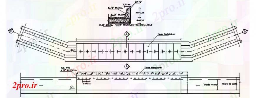 دانلود نقشه جزئیات ساخت پل پل جزئیات ساخت و ساز نقشه های دو بعدی    اتوکد (کد107012)