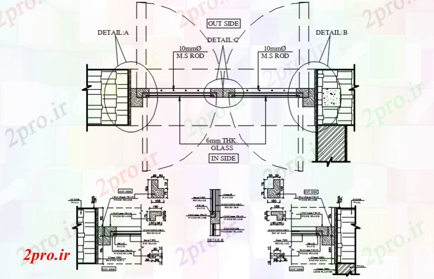دانلود نقشه جزئیات طراحی در و پنجره   طراحی های  جزئیات از بلوک های دو درب  اتوکد (کد107164)