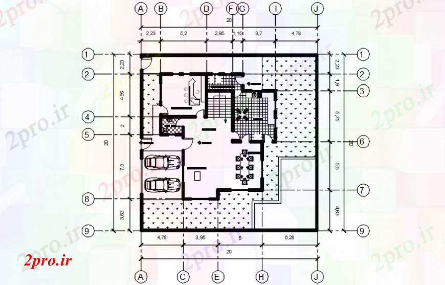 دانلود نقشه مسکونی  ، ویلایی ، آپارتمان  خانه طراحی طرحی  (کد107172)