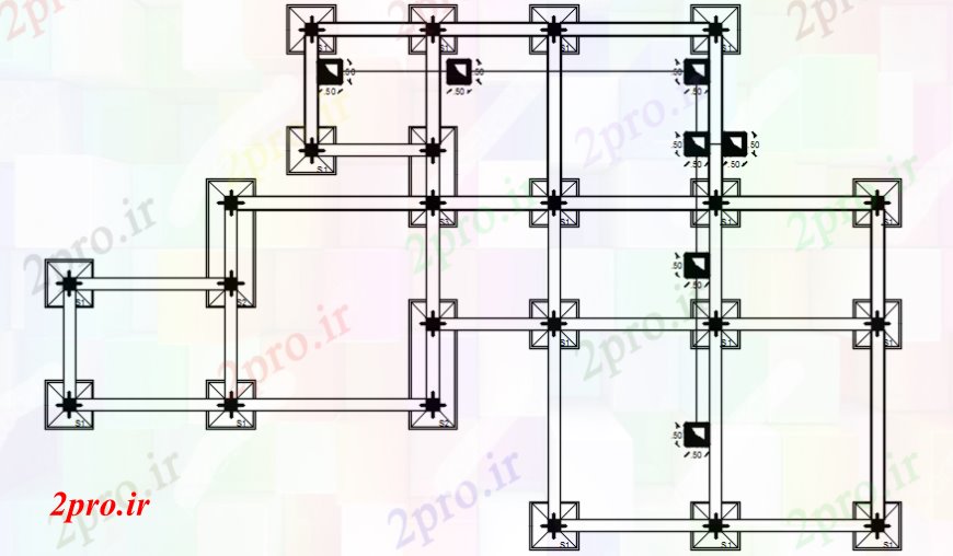 دانلود نقشه طراحی اتوکد پایه ساخت و سازاز پایه و اساس اتوکد 12 در 17 متر (کد107186)