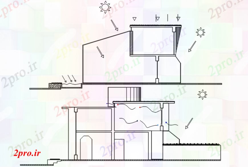 دانلود نقشه مسکونی  ، ویلایی ، آپارتمان  بزرگ لوکس ویلا مفهوم تریدی (کد107246)