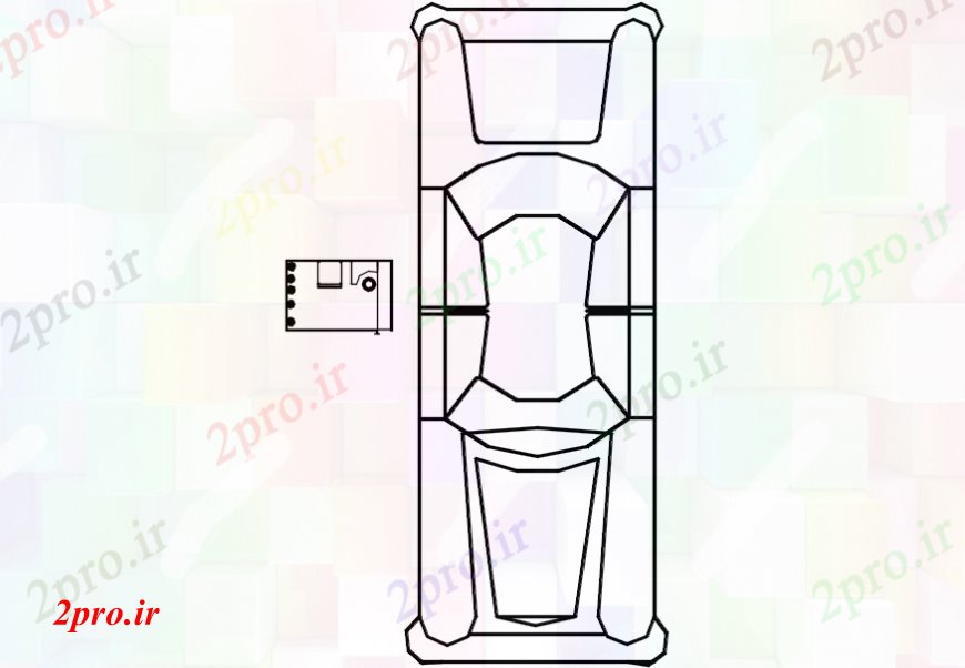 دانلود نقشه بلوک وسایل نقلیه بالای ماشین پرنعمت طرحی جزئیات (کد107261)