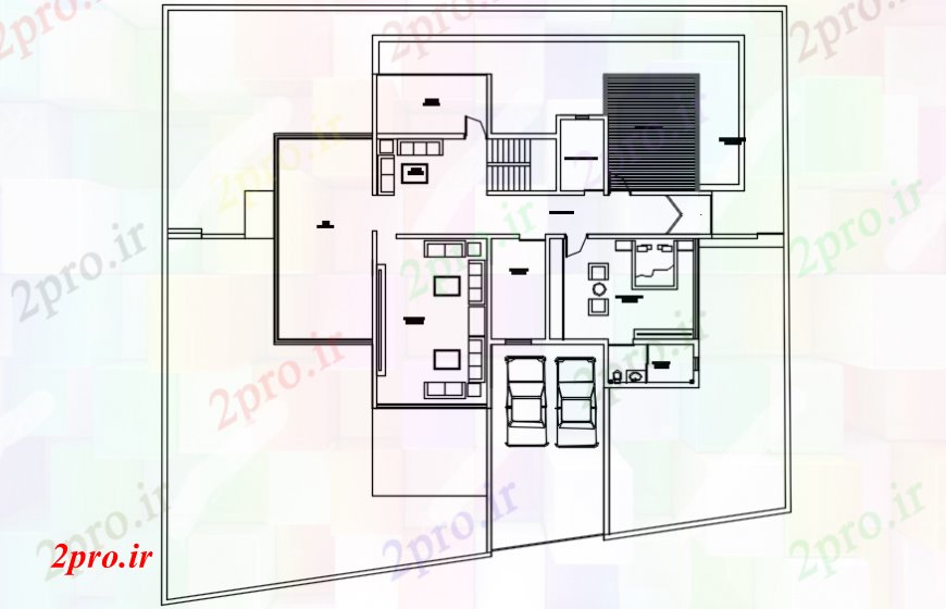 دانلود نقشه مسکونی  ، ویلایی ، آپارتمان  ویلا جزئیات مبلمان مفهوم (کد107272)