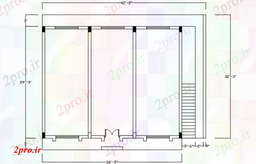 دانلود نقشه جزئیات طراحی در و پنجره  بالای صفحه  جزئیات درب ورودی (کد107296)