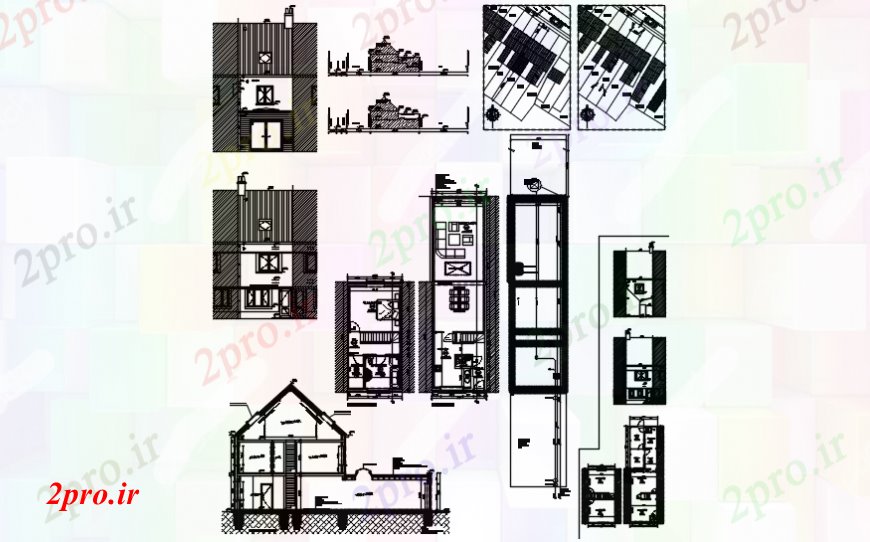 دانلود نقشه مسکونی  ، ویلایی ، آپارتمان  بیرونی نما به compelte از خانه و طرح (کد107387)