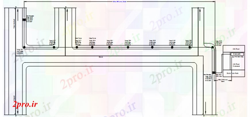 دانلود نقشه جزئیات لوله کشی لوله کشی و خط لوله جزئیات مقطعی (کد107389)