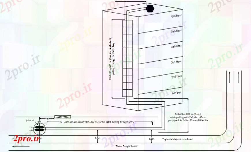 دانلود نقشه بلوک ، آرام ، نماد جزئیات مقابل سینی کابل دو بعدی  (کد107396)