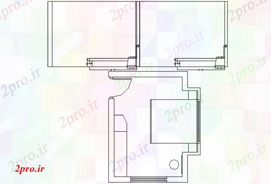 دانلود نقشه بلوک مبلمان فاصله مفهوم اتاق (کد107401)