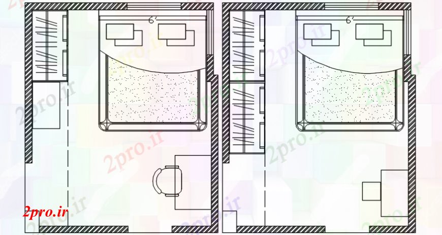 دانلود نقشه حمام مستر اتاق خواب مدل طراحی داخلی (کد107406)