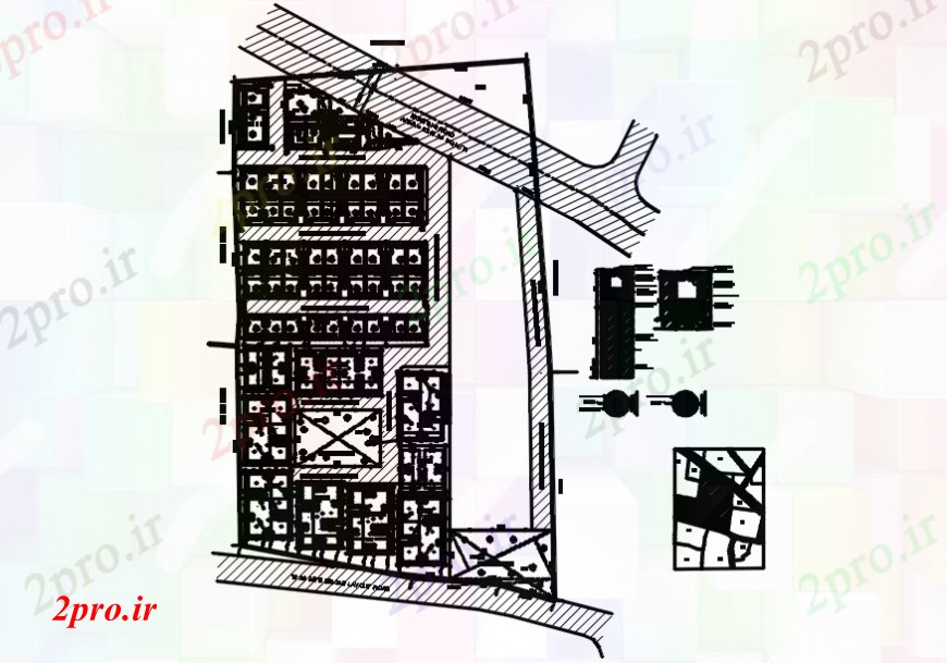 دانلود نقشه ساختمان اداری - تجاری - صنعتی جزئیات طراحی دفتر 10 در 78 متر (کد107411)