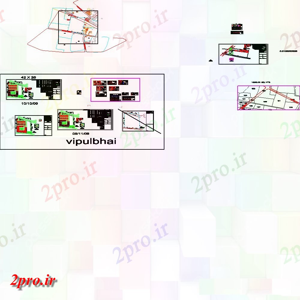 دانلود نقشه مسکونی  ، ویلایی ، آپارتمان  مسکن چند خانواده بالای صفحه  طرحی جزئیات (کد107414)