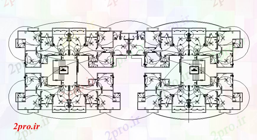 دانلود نقشه طراحی داخلی برق طراحی نصب و راه اندازی جزئیات در ساخت دو بعدی 65 در 184 متر (کد107444)