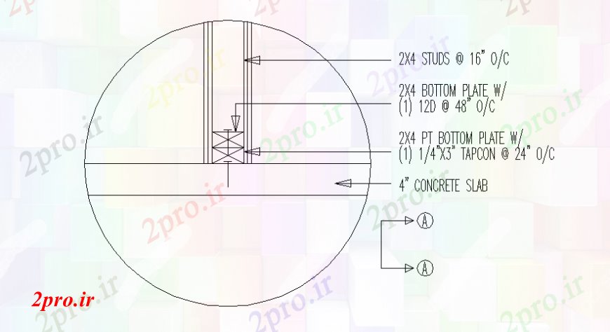 دانلود نقشه طراحی جزئیات ساختار واحد ساخت و ساز بلوک طراحی   اتوکد (کد107472)