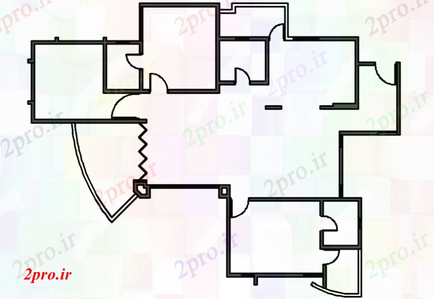 دانلود نقشه مسکونی  ، ویلایی ، آپارتمان  بالای صفحه  طرحی خانه جزئیات (کد107483)