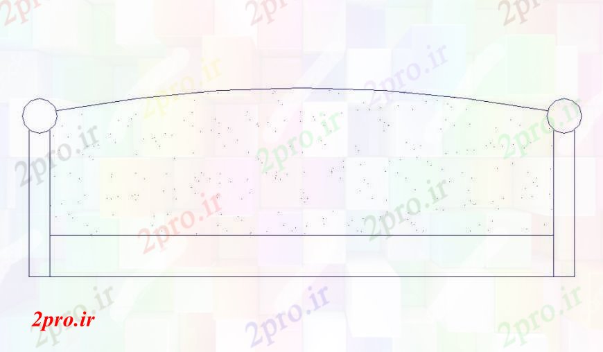 دانلود نقشه بلوک مبلمان تنها مبل بلند مجموعه ای  (کد107526)