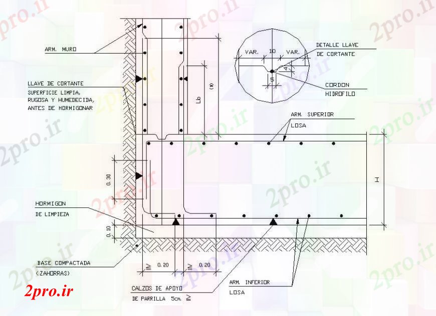 دانلود نقشه طراحی جزئیات ساختار جزئیات ساختار بنیاد با  پرتو طراحی جزئیات  (کد107552)