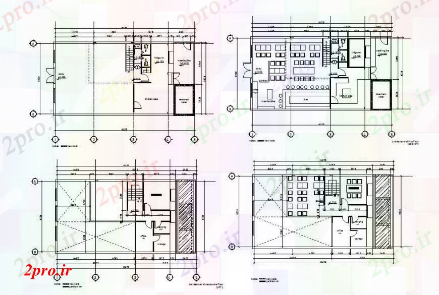 دانلود نقشه ساختمان اداری - تجاری - صنعتی طبقه ساختمان اداری و  نصب و راه اندازی لوله کشی طراحی جزئیات  (کد107555)